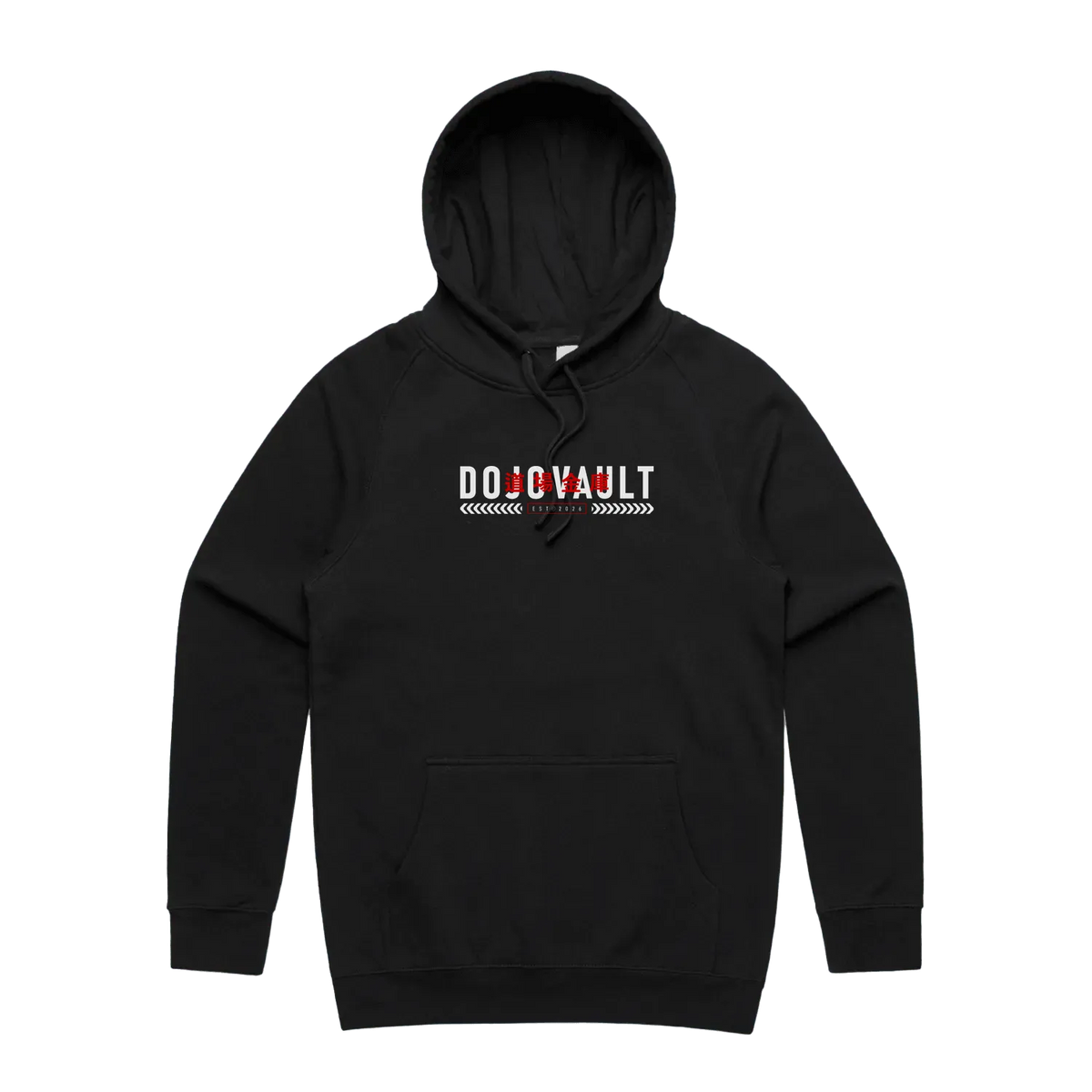 Black front flat lay