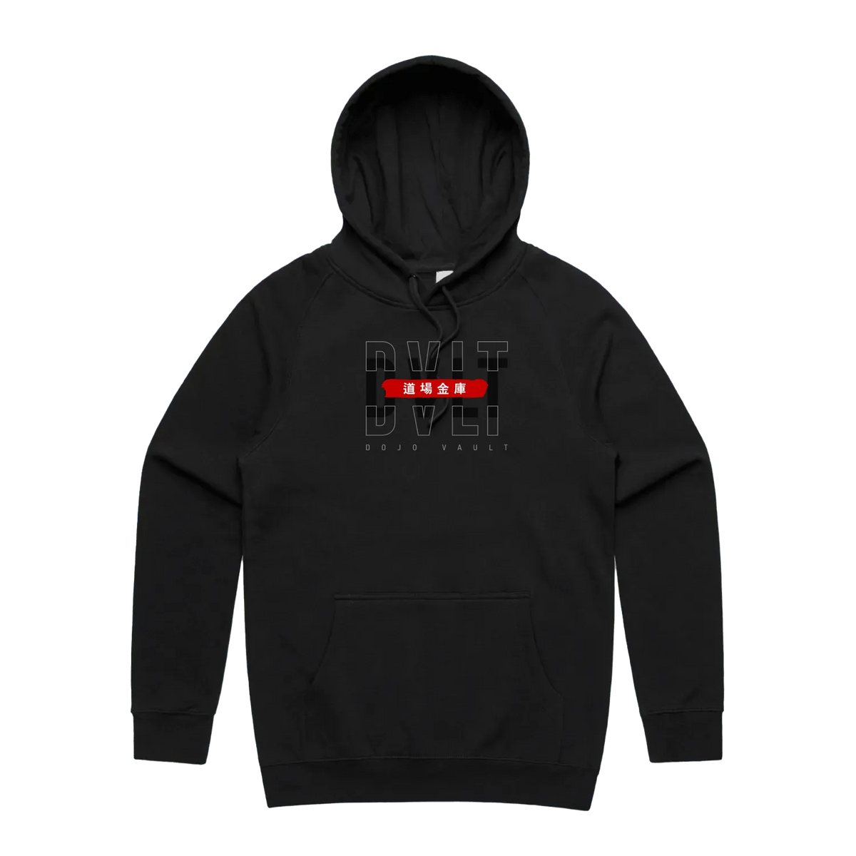 Black front flat lay
